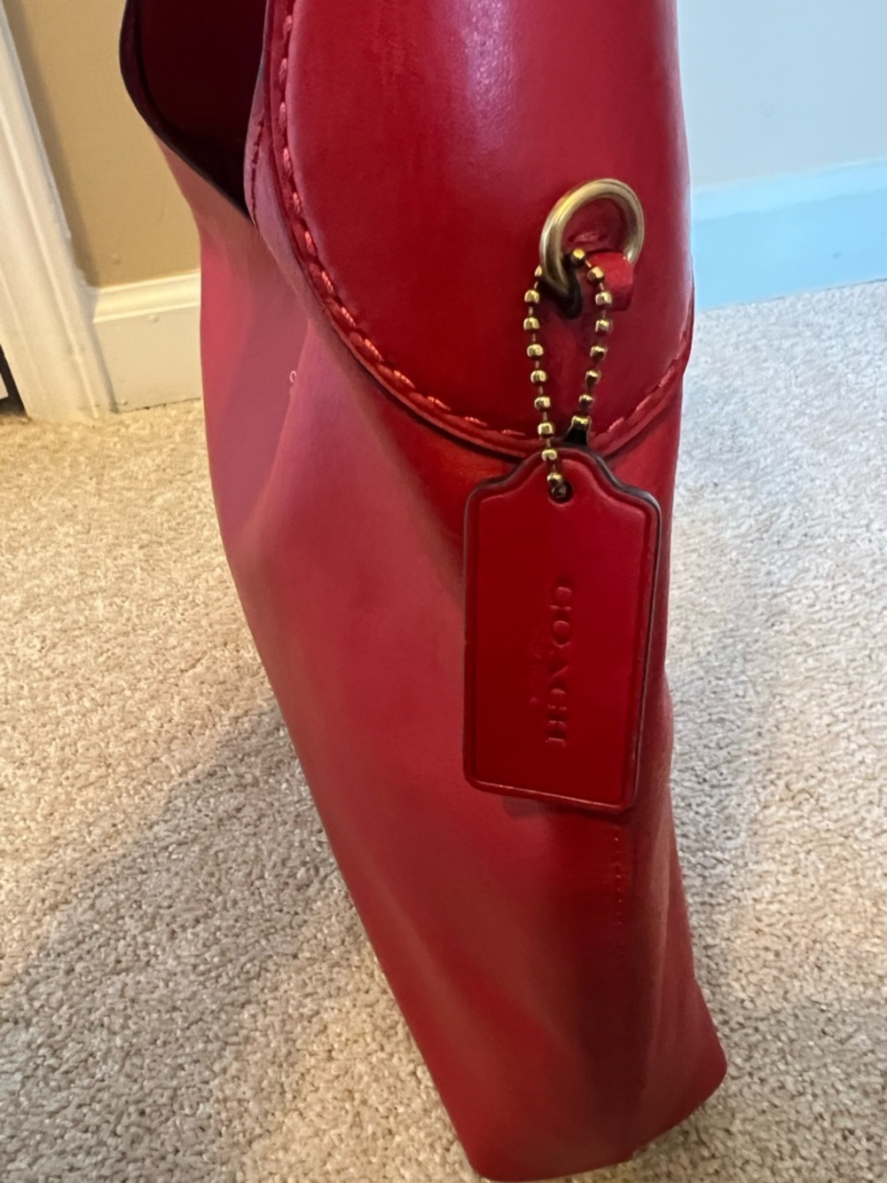 Coach Brooklyn 28 Scarlet/Red Leather Shoulder Bag (runway edition) - Picture 5 of 6